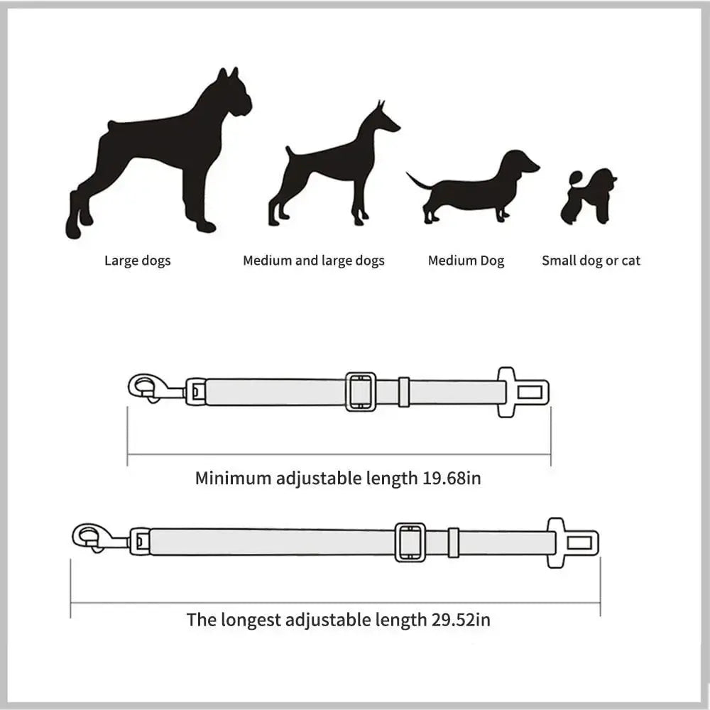 Ceinture de Sécurité Ajustable pour Animaux de Compagnie