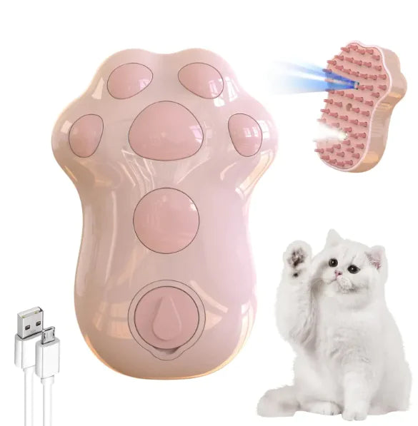 Brosse de Massage 3-en-1 avec Spray pour Chiens et Chats