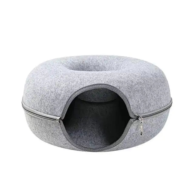 Lit Donut pour Chat et Tunnel Interactif de Jeux