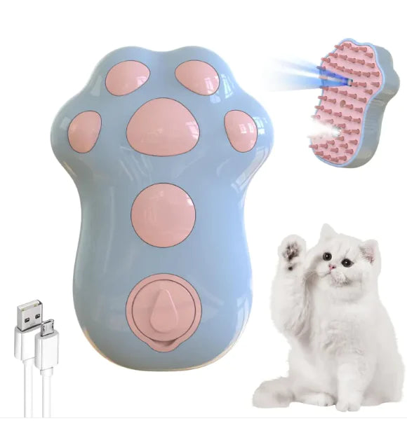 Brosse de Massage 3-en-1 avec Spray pour Chiens et Chats