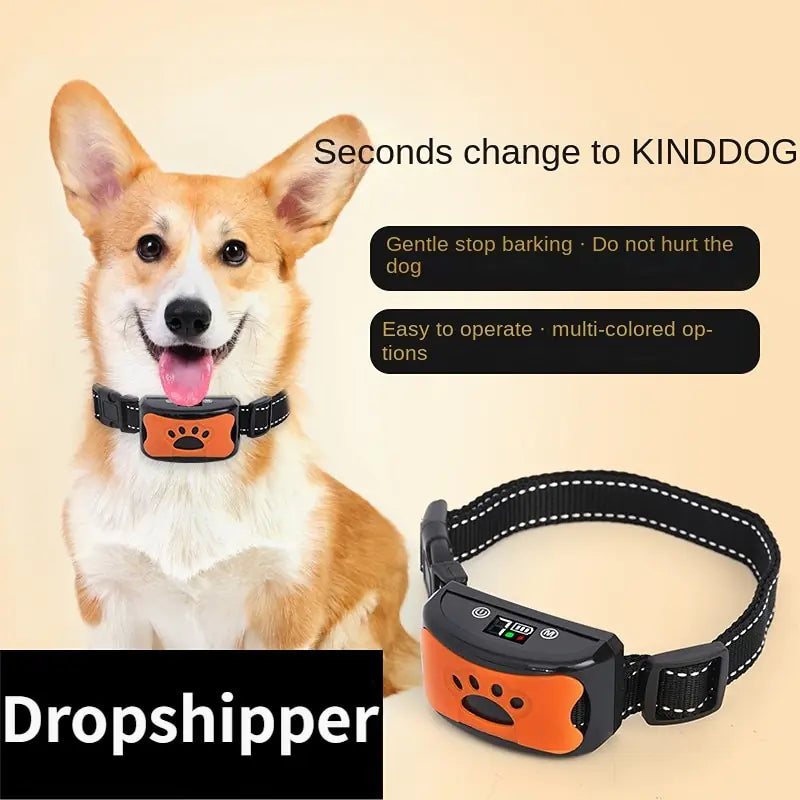 Collier de Dressage pour Chiens Anti-Aboiement Ultrasonique USB