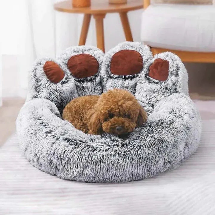 Lit pour Petit Chien en Forme de Patte d'Ours