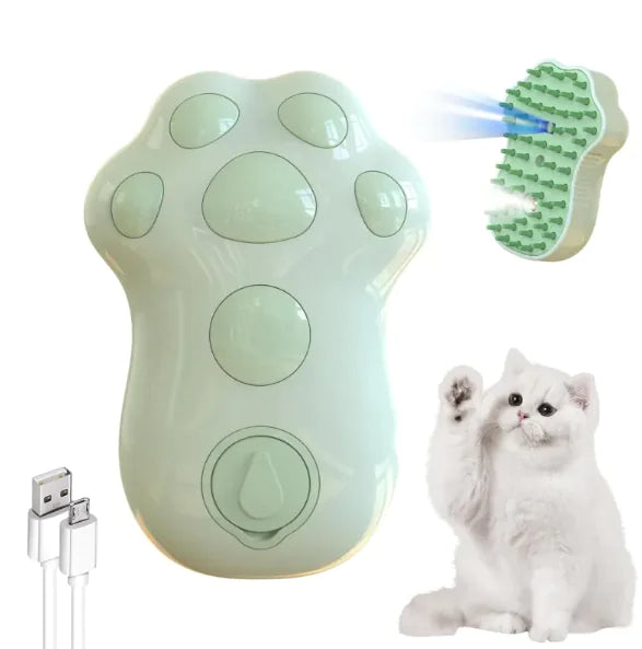 Brosse de Massage 3-en-1 avec Spray pour Chiens et Chats