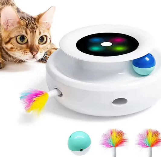 Jouet Balle Automatique à Plumes pour chat